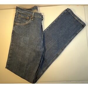 Wrangler Regular Fit 32 x 34 Straight Leg Five Pocket Dark Wash Jeans